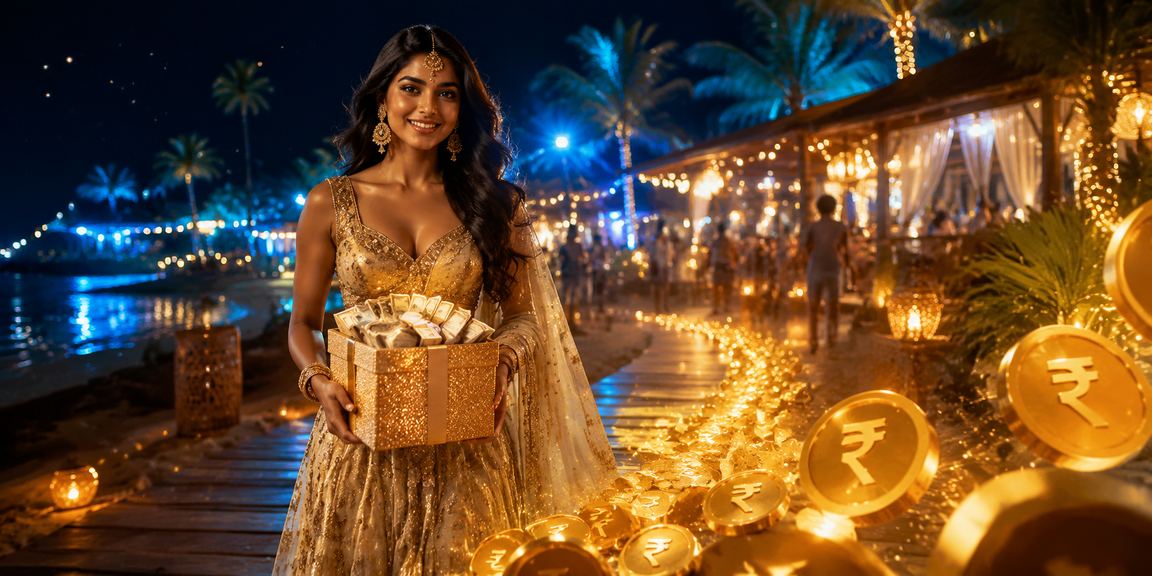Colorful Goa casino and entertainment nightlife scene