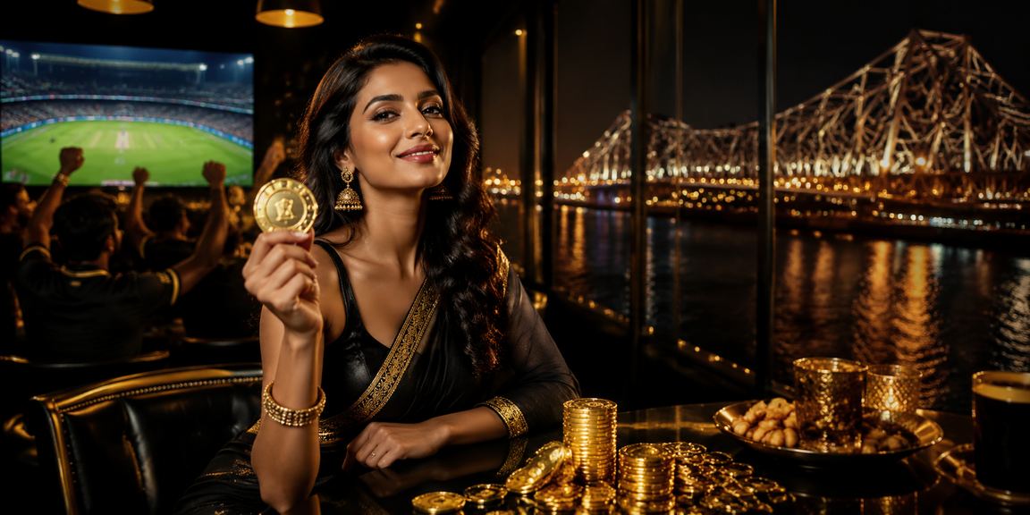 Young woman enjoying cricket betting in Kolkata